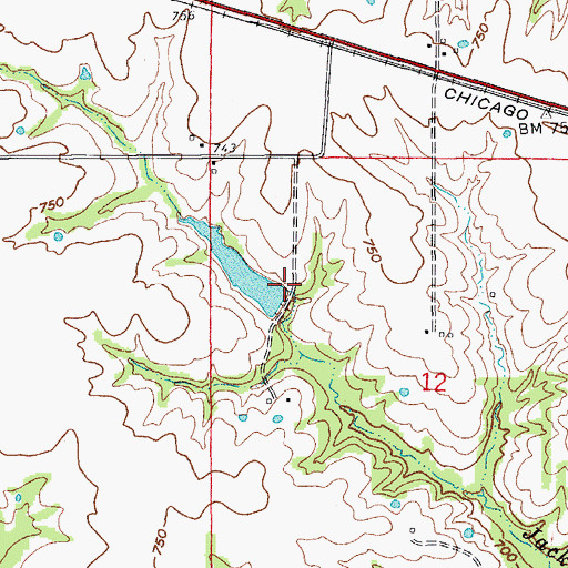 Topographic Map of Buckman Dam, MO