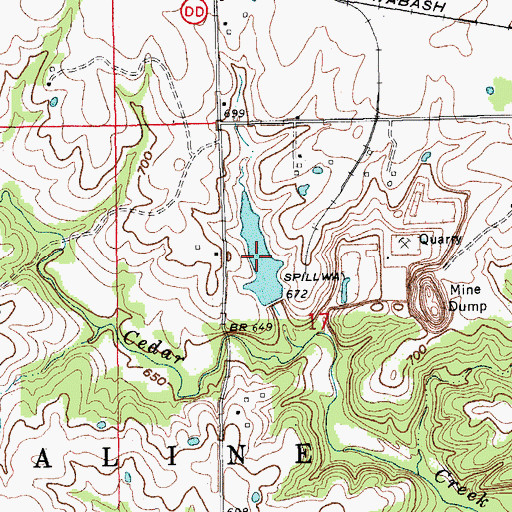 Topographic Map of Central Stone County Lake, MO