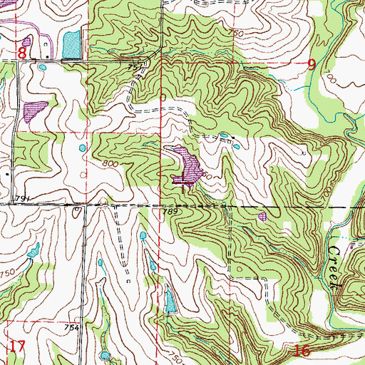 Topographic Map of Ki-Wi Lake Dam, MO
