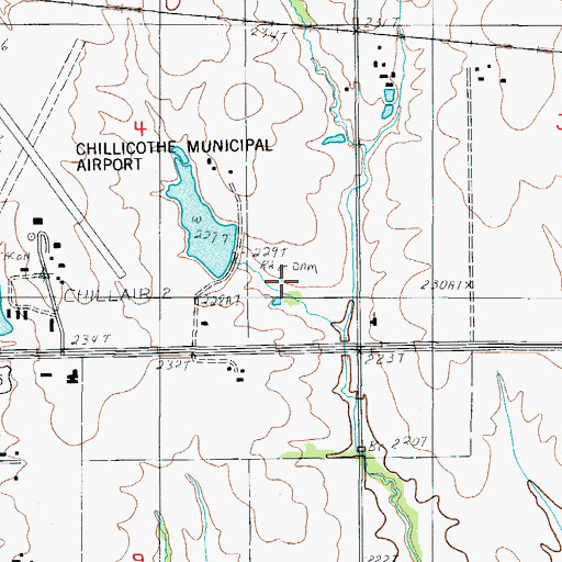 Topographic Map of Campbell Lake, MO