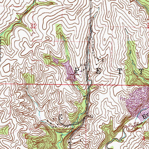 Topographic Map of Gray Lake Dam, MO