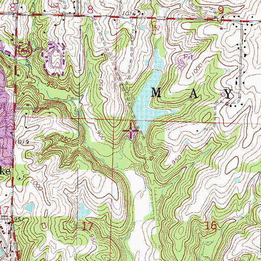 Topographic Map of Drennon Lake, MO