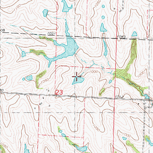 Topographic Map of Derr Lake Dam, MO