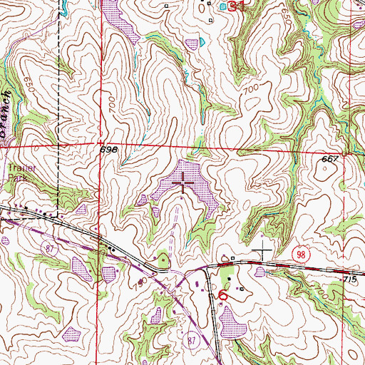 Topographic Map of Number 226 Reservoir, MO