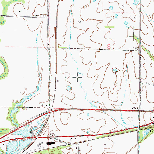 Topographic Map of Lone Star Lake Dam, MO