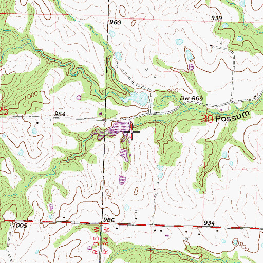 Topographic Map of Ussary Dam, MO