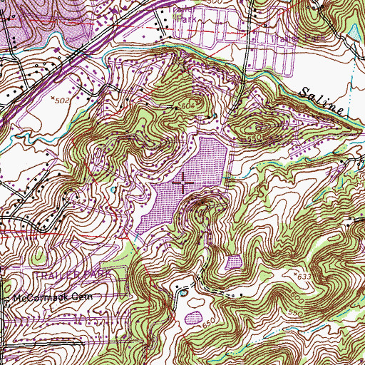 Topographic Map of Fon-Du-Lac Reservoir, MO