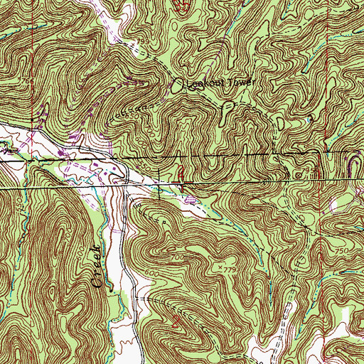 Topographic Map of Fabick Lake Dam, MO