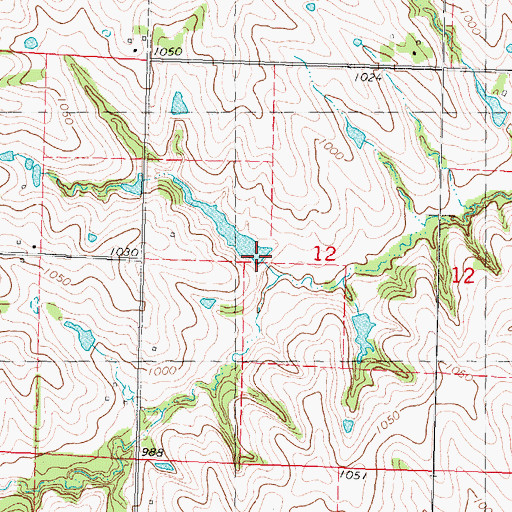 Topographic Map of Hoover Frankum Watershed A-23 Dam, MO