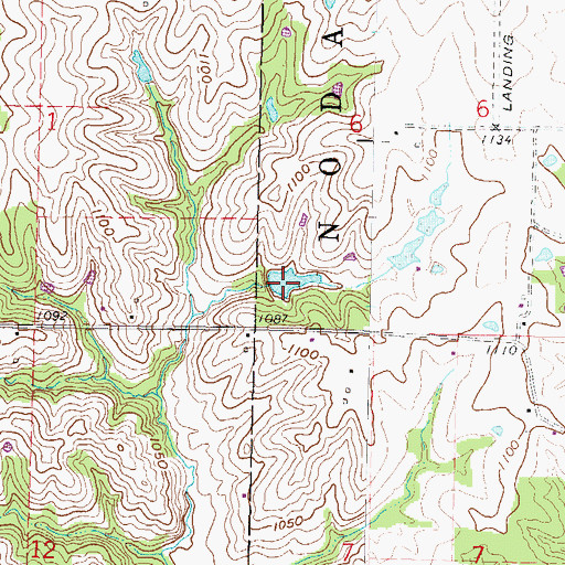 Topographic Map of Thompson Lake, MO