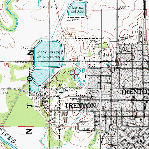 Topographic Map of Pine Lake, MO
