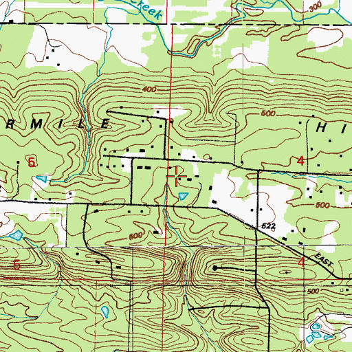 Topographic Map of Gap Rancheros, AR