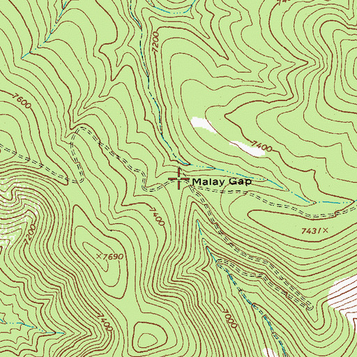 Topographic Map of Malay Gap, AZ