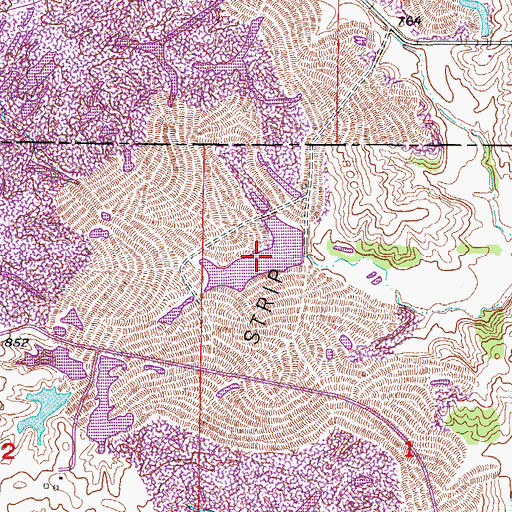 Topographic Map of Solitude Lake, MO