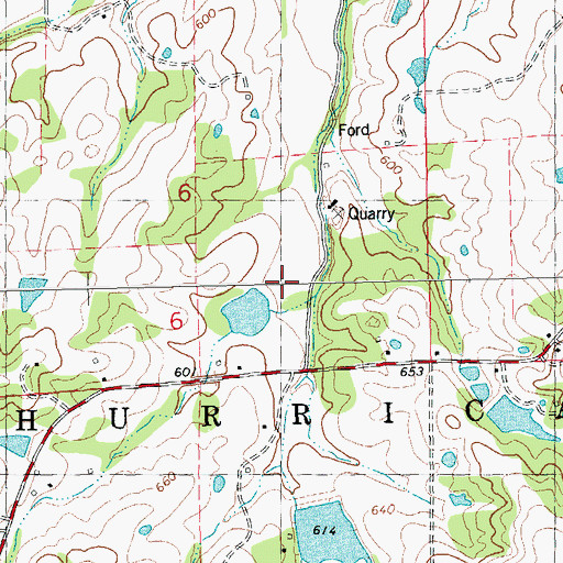 Topographic Map of Number 346 Dam, MO