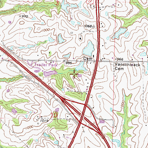 Topographic Map of Mononame 278 Dam, MO