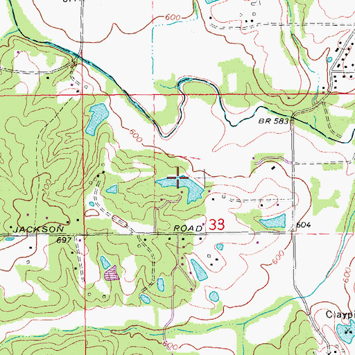 Topographic Map of Jackson Dam, MO