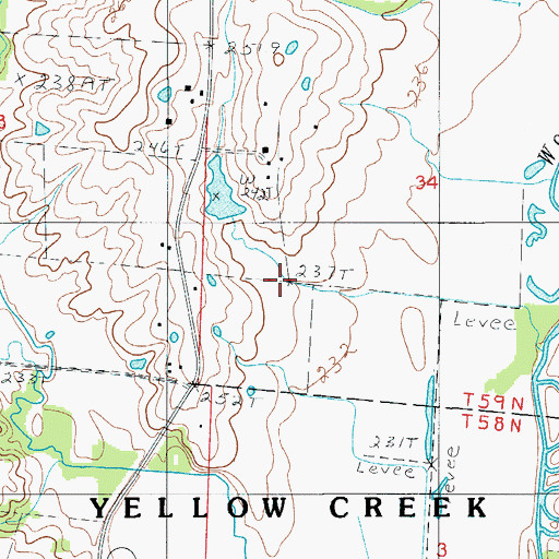 Topographic Map of R E Rowland Lake, MO