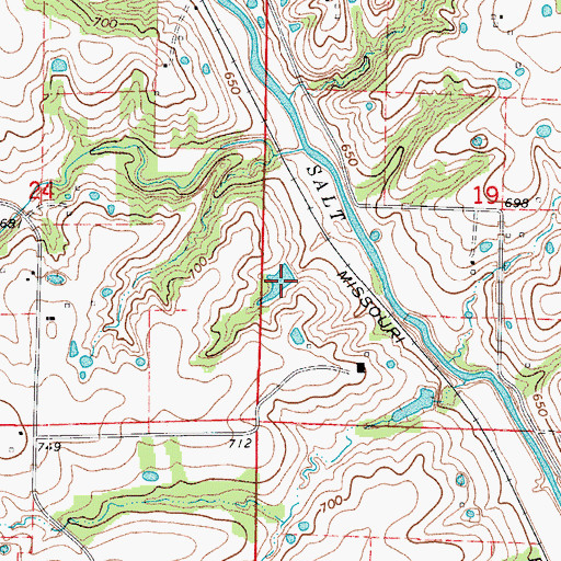 Topographic Map of Number 512 Dam, MO