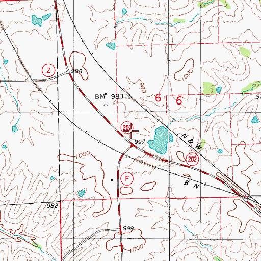 Topographic Map of Number 522 Dam, MO