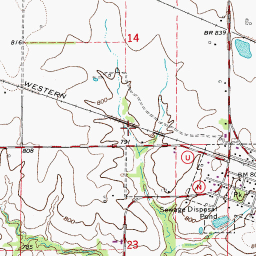Topographic Map of Norfolk Lake Dam, MO