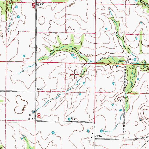 Topographic Map of Shellabarger Dam South, MO