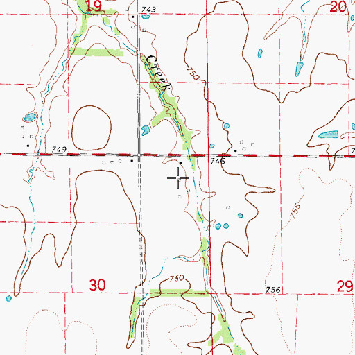 Topographic Map of Number 572 Dam, MO