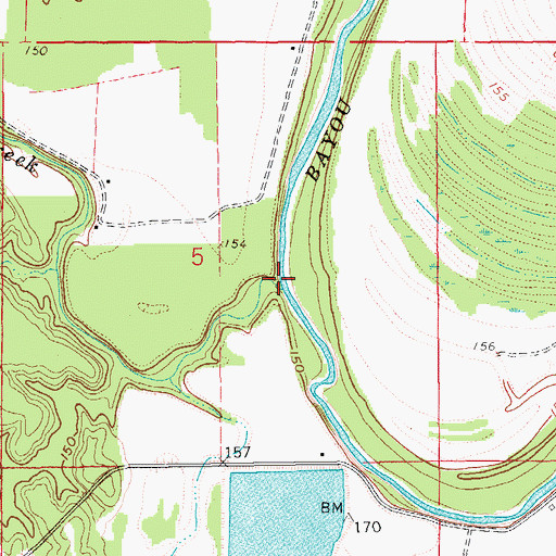 Topographic Map of Ables Creek, AR