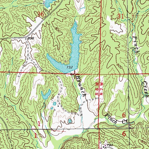 Topographic Map of Heinrichsmeyer Lake Dam, MO