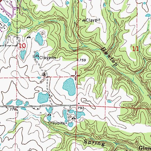Topographic Map of Harbison-Walker Refractory Lake Dam, MO