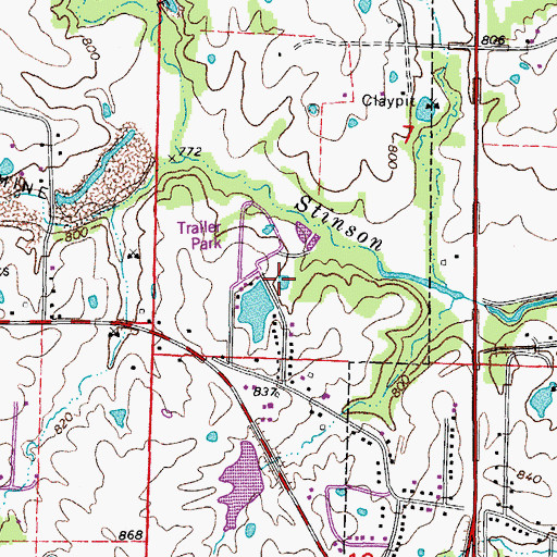 Topographic Map of Lac Piete, MO