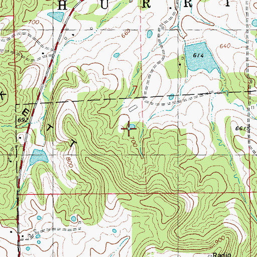 Topographic Map of Glosier Lake Dam, MO