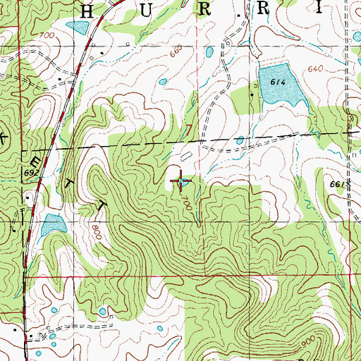 Topographic Map of Glosier Lake, MO
