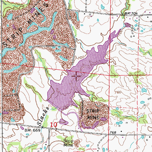 Topographic Map of Bo Co Mo Lake, MO