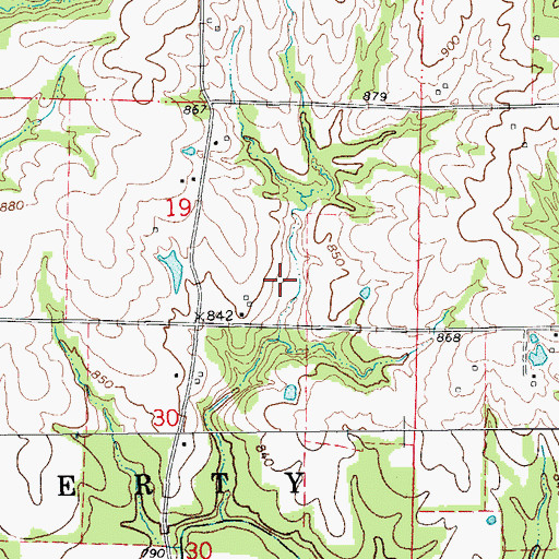 Topographic Map of William Lamers Lake, MO