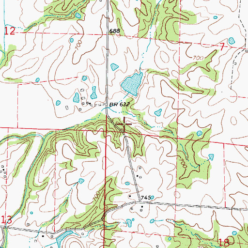 Topographic Map of Little Leech Lake, MO