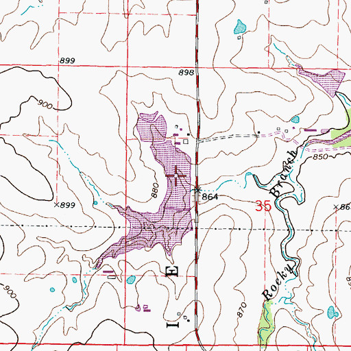 Topographic Map of Triple Cove Reservoir, MO