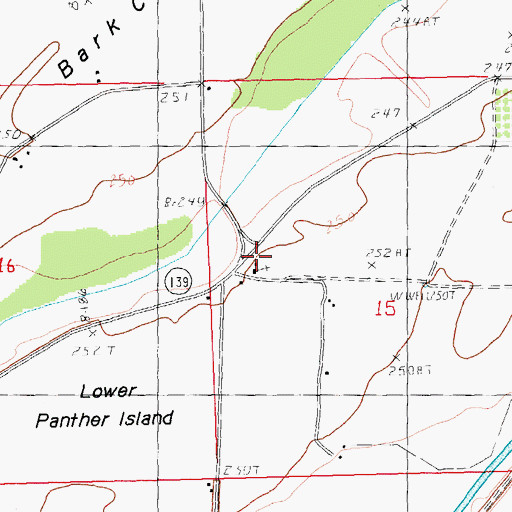 Topographic Map of Alexander Baptist Church, AR