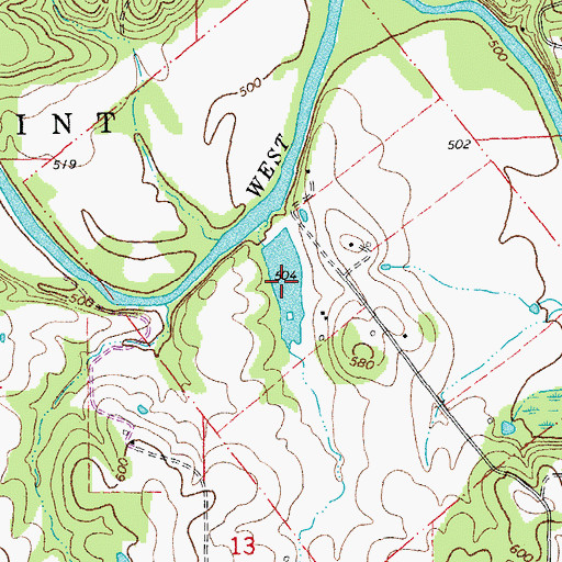 Topographic Map of Terbrock Lake, MO