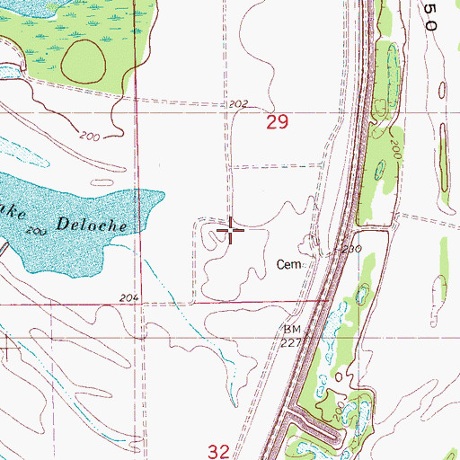 Topographic Map of Allen Farm, AR