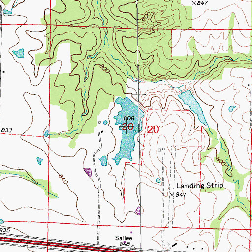 Topographic Map of Pierson Lake, MO