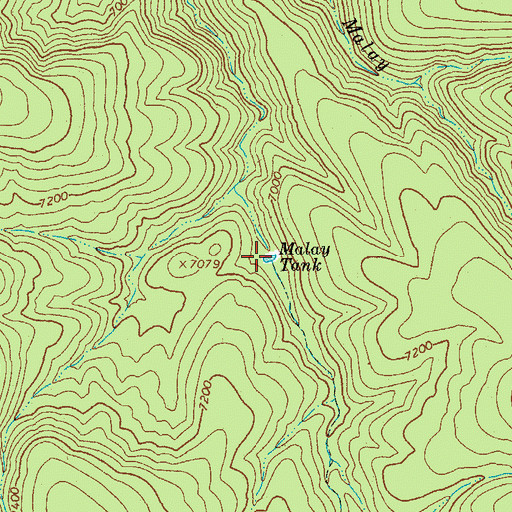 Topographic Map of Malay Tank, AZ