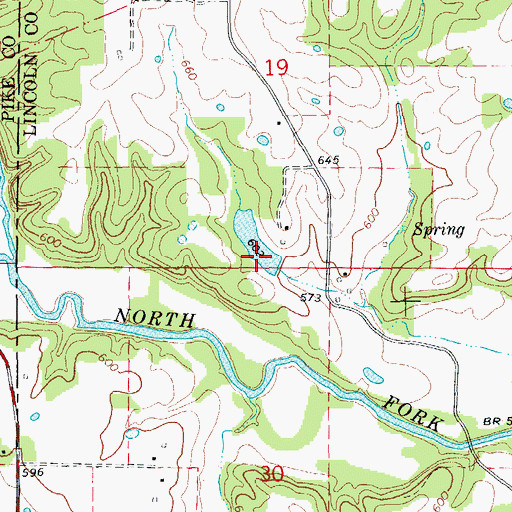 Topographic Map of Reliable Chemical Company Lake Dam, MO