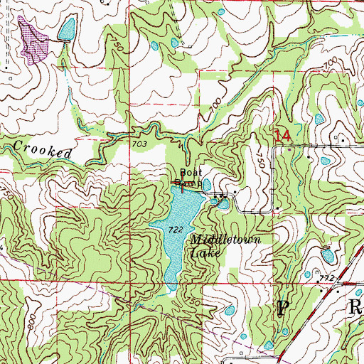 Topographic Map of Hagemier Lake Dam, MO