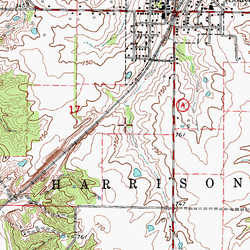 Topographic Map of Bear Creek Watershed B-26 Dam, MO