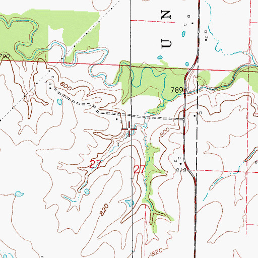 Topographic Map of Deal Lake, MO