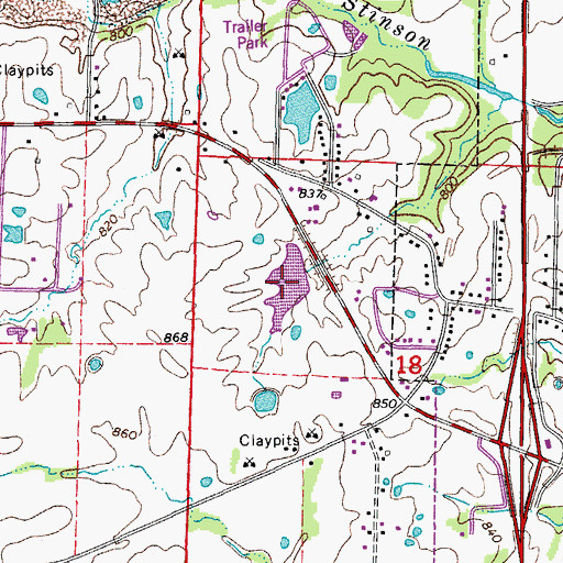 Topographic Map of Hauck Lake, MO