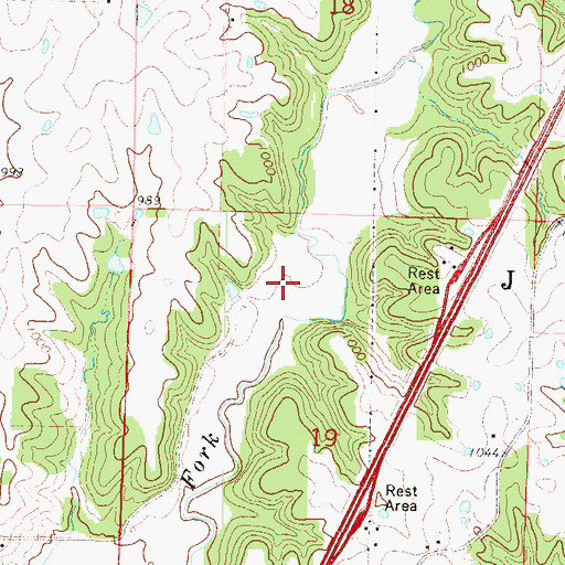Topographic Map of Lake Arrowhead, MO