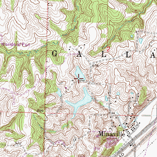 Topographic Map of Great Midwest Lake Dam, MO