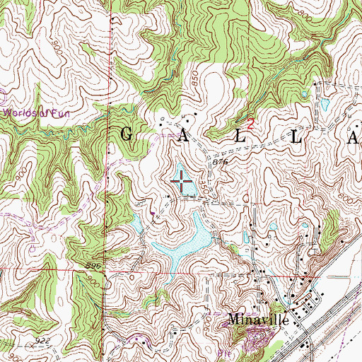 Topographic Map of Great Midwest Corporation Lake, MO